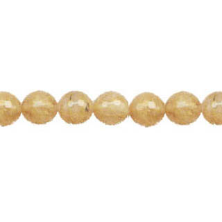 GOLD RUTILATED QUARTZ 10MM FACETED ROUND